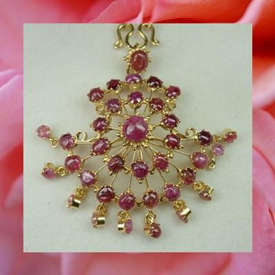 S128: จี้ทับทิมกินบ่เซี่ยง งานโบราณสภาพดีมาก