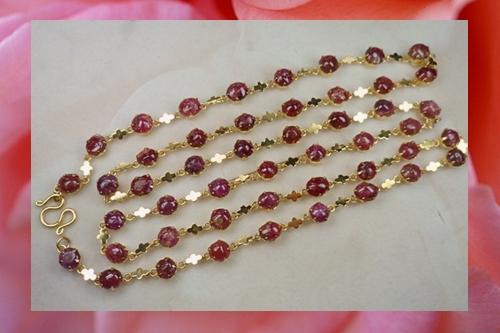 S127: สร้อยคอทับทิมกินบ่เซี่ยง งานโบราณสภาพดีมาก